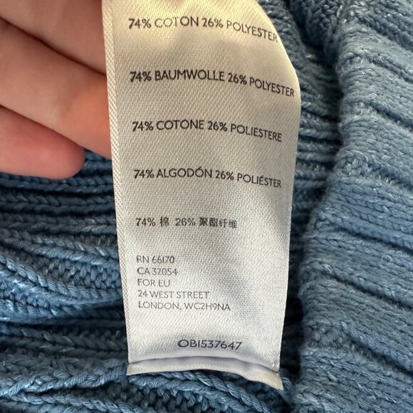 Free People FP Beach Ribbed Knit High Waist Pull On Shorts Size L Blue Boho - Picture 9 of 10